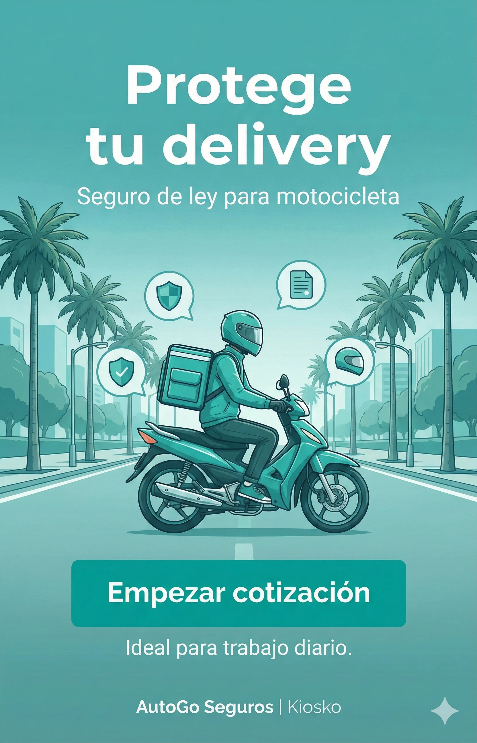 Motor de delivery con Seguro de Ley vigente