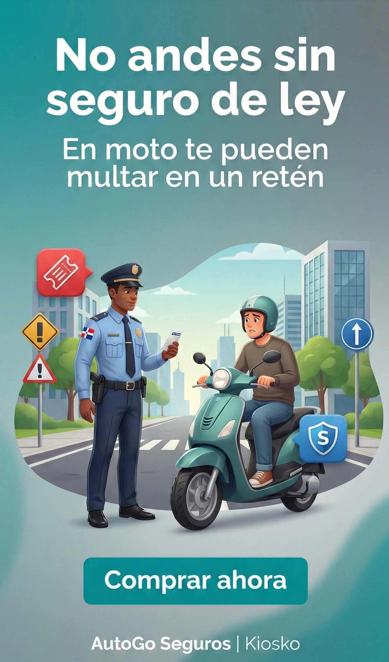 Motorista revisando Seguro de Ley por cilindraje